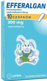 Efferalgan rectal 300mg x 10 pieces, kids fever, paracetamol suppository