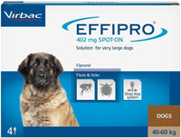 Effipro 4 x 402 mg Spot-on solution for dogs 40-60 kg