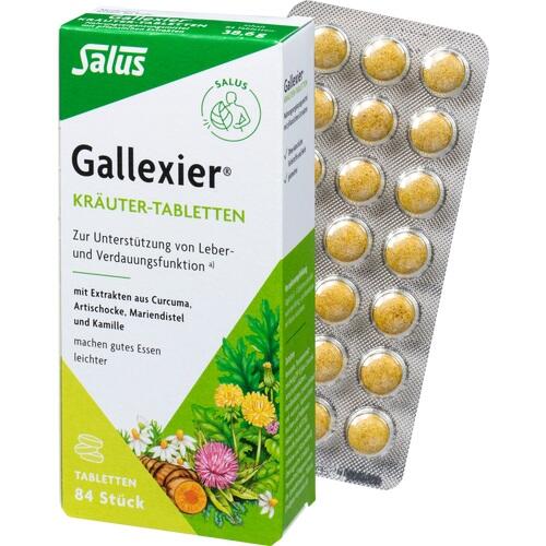 Extracts of Cucurma, artichoke, milk thistle and chamomile GALLEXIER Herbal Tablets