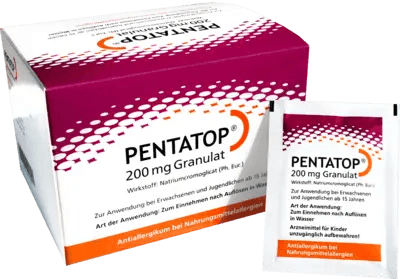 Food allergies, Sodium cromoglicate, PENTATOP 200 mg granules UK