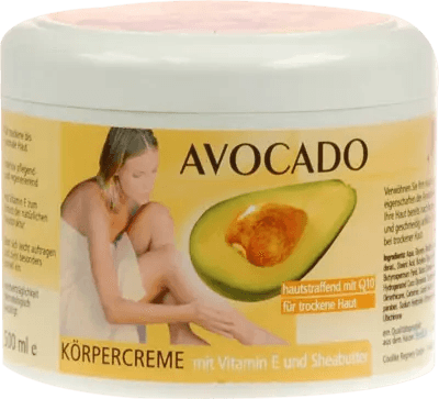 For dry skin, AVOCADO. BODY CREAM, Q10 UK