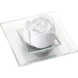Fragrance stone rose blossom glass plate transparent 1 pc. - 2