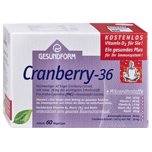 GESUNDFORM Cranberry 36 capsules