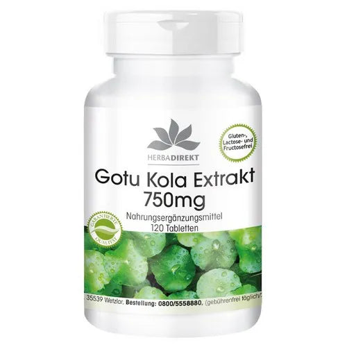 GOTU Kola Extract 750 mg Tablets