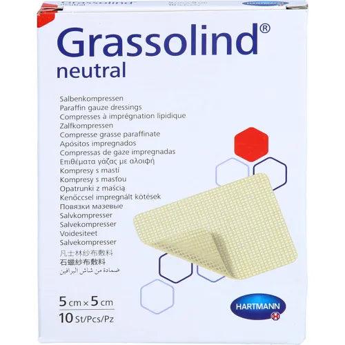 GRASSOLIND ointment compresses 5x5 cm sterile UK