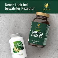 Ginko biloba leaf extract, panax ginseng root extract, B12
