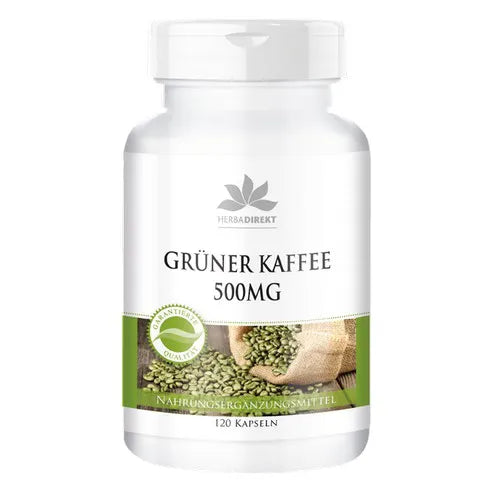 Green Coffee 500mg, chlorogenic acid, caffeine