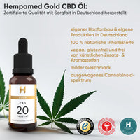 HEMPAMED CBD Gold Mouth Oil 20%