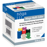 HÖGA-HAFT Color Fixing Tape Self‑Adhesive Elastic Medical 6 cm x 4 m Blue