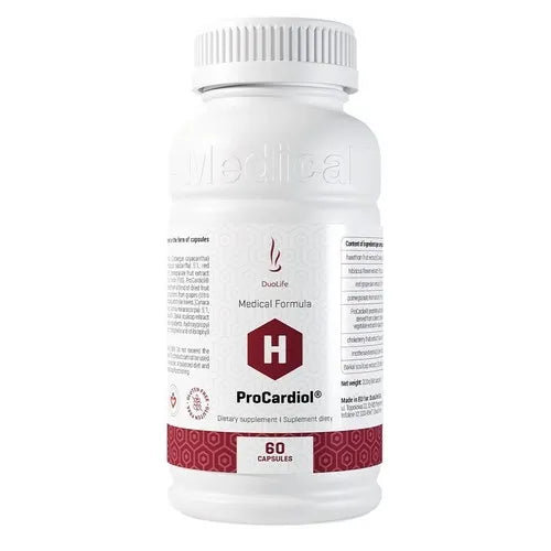 Hawthorn, hibiscus, red grape, pomegranat, aronia DUOLIFE Medical Formula ProCardio Capsules
