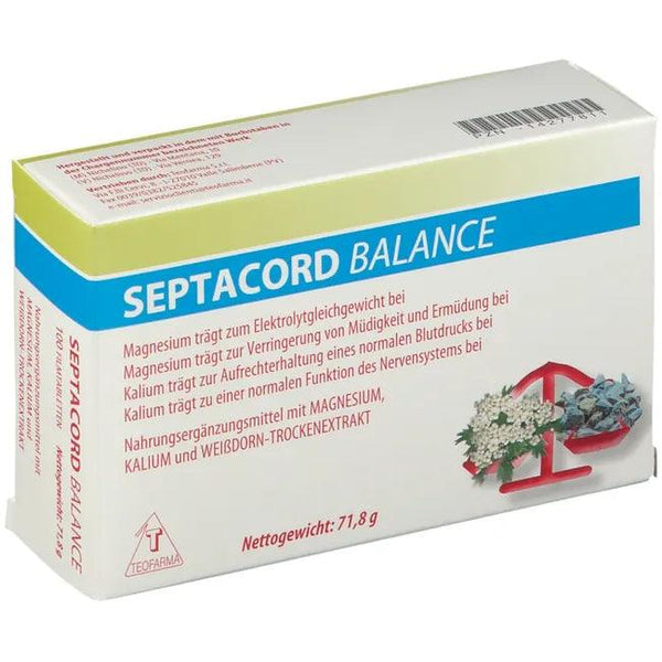 Hawthorn berry extract, magnesium, potassium, SEPTACORD Balance UK