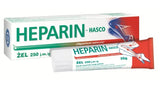Heparin gel, antithrombotic, edema treatment, bruising treatment, edema