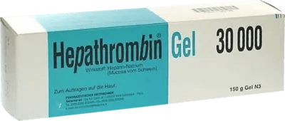 Heparin sodium (porcine), HEPATHROMBIN Gel 30,000 UK