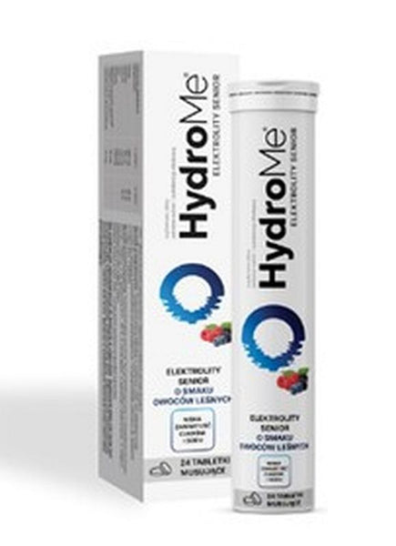 HydroMe Electrolytes Senior with forest fruit flavor, 24 effervescent tablets