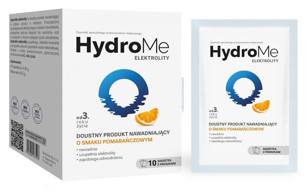 HydroMe Orange-flavored electrolytes 10 sachets