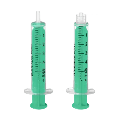 INJEKT Solo syringe 20 ml Luer eccentric PVC-fr. UK