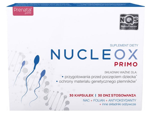 Increase male fertility, male fertility vitamins, Nucleox Primo