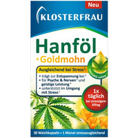 KLOSTERFRAU hemp oil+gold poppy capsules