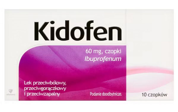 Kidofen 60 mg 10 suppositories
