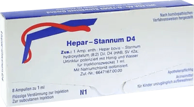 Liver diseases, HEPAR STANNUM D 4 ampoules UK