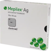 MEPILEX Ag foam dressing 10x10 cm sterile UK