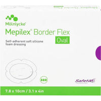 MEPILEX Border Flex foam bond.7.8x10 cm oval UK