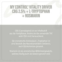 MY CONTROL Vitality CBG+L-Tryptophan+Rosemary Spray