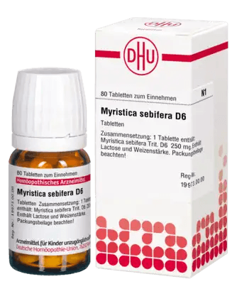 MYRISTICA SEBIFERA D 6 tablets UK