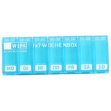 Medication box, WEPA 1x7 weekly box UV protection+ turquoise
