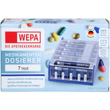 Medication dosage system, WEPA 7-day weekly magazine blue
