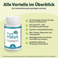Memory, mood, PURE FOCUS tablets Dr.Jacobs