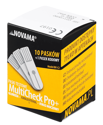 NOVAMA MultiCheck Pro+ Cholesterol Test Strips