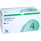 NOVOFINE 4 mm cannulas 0.23x0.25 mm 32 G 100 pcs