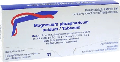 Nicotiana tabacum, MAGNESIUM PHOSPHORICUM ACIDUM, ampoules UK