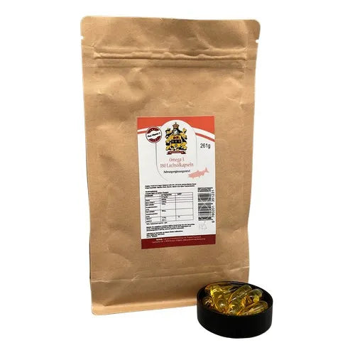 OMEGA-3 Salmon Oil Capsules with Vitamin E 180 Capsules