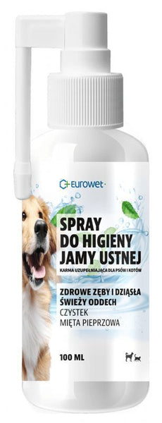 Oral hygiene spray for dogs and cats