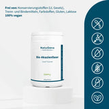 Organic acacia fiber, dietary fiber, vegan powder, 500 g