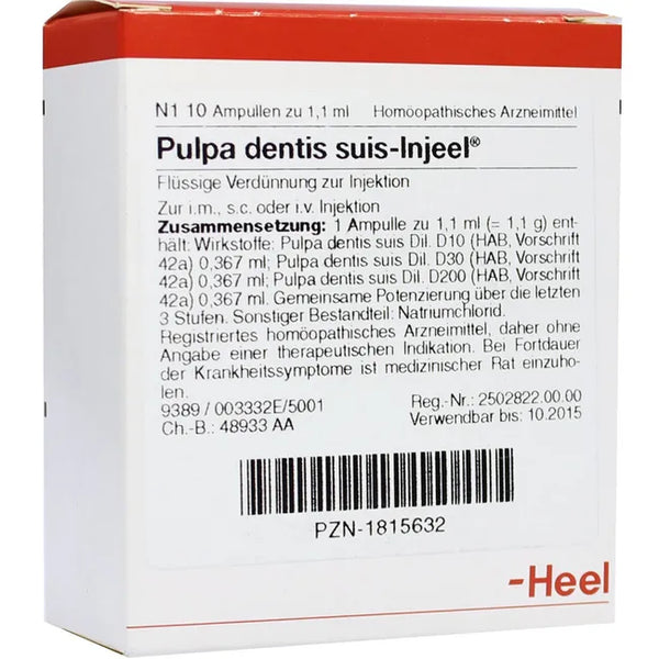 PULPA DENTIS SUIS Injeel ampoules
