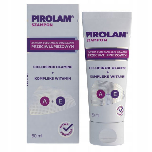 PYROLAM Shampoo 60ml, anti-dandruff shampoo, ciclopirox, climbazole