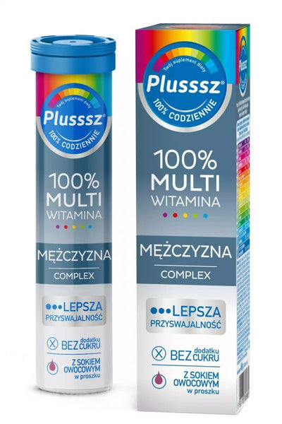 Plusssz 100% Multivitamin Male Complex x 20 effervescent tablets