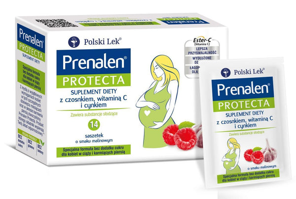 Prenalen Protecta raspberry flavor with dry garlic extract 14 sachets
