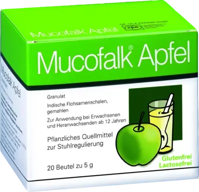 Psyllium husk (psyllium husks), MUCOFALK Apple Granules in sachets