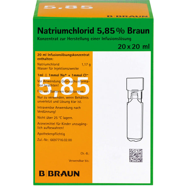 SODIUM CHLORIDE 5.85% Braun MPC Infusion Solution