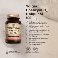 SOLGAR Coenzyme Q10 Ubiquinol 100 mg capsules