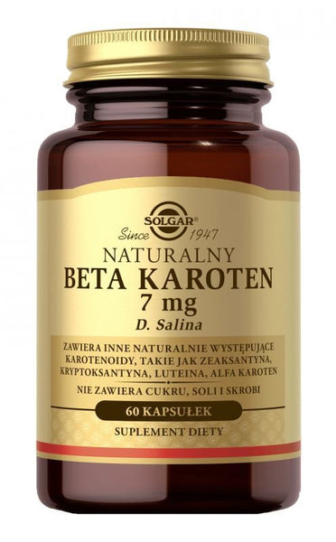 Solgar Natural Beta Carotene 7 mg x 60 capsules