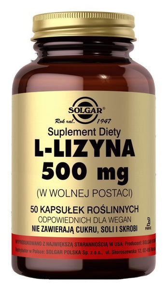 Solgar L-Lysine 500mg x 50 capsules