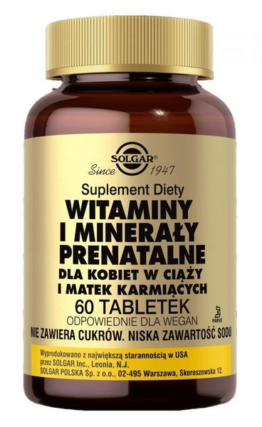 Solgar Vitamins and minerals prenatal x 60 tablets
