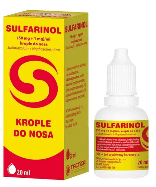 SULFARINOL drops 20ml, sinus infection symptoms, nosode drops