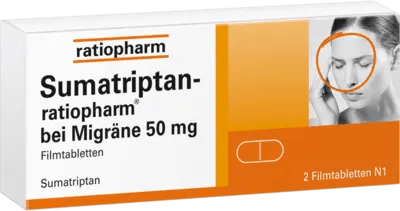 SUMATRIPTAN-ratiopharm for migraine 50 mg film-coated tablets UK