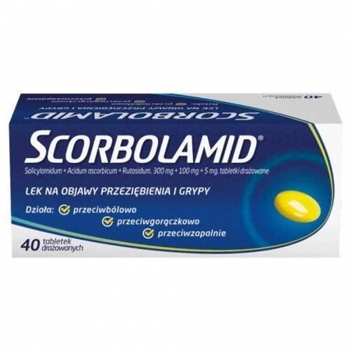 Salicylamide, ascorbic acid and rutoside, Scorbolamid x 40 tablets UK